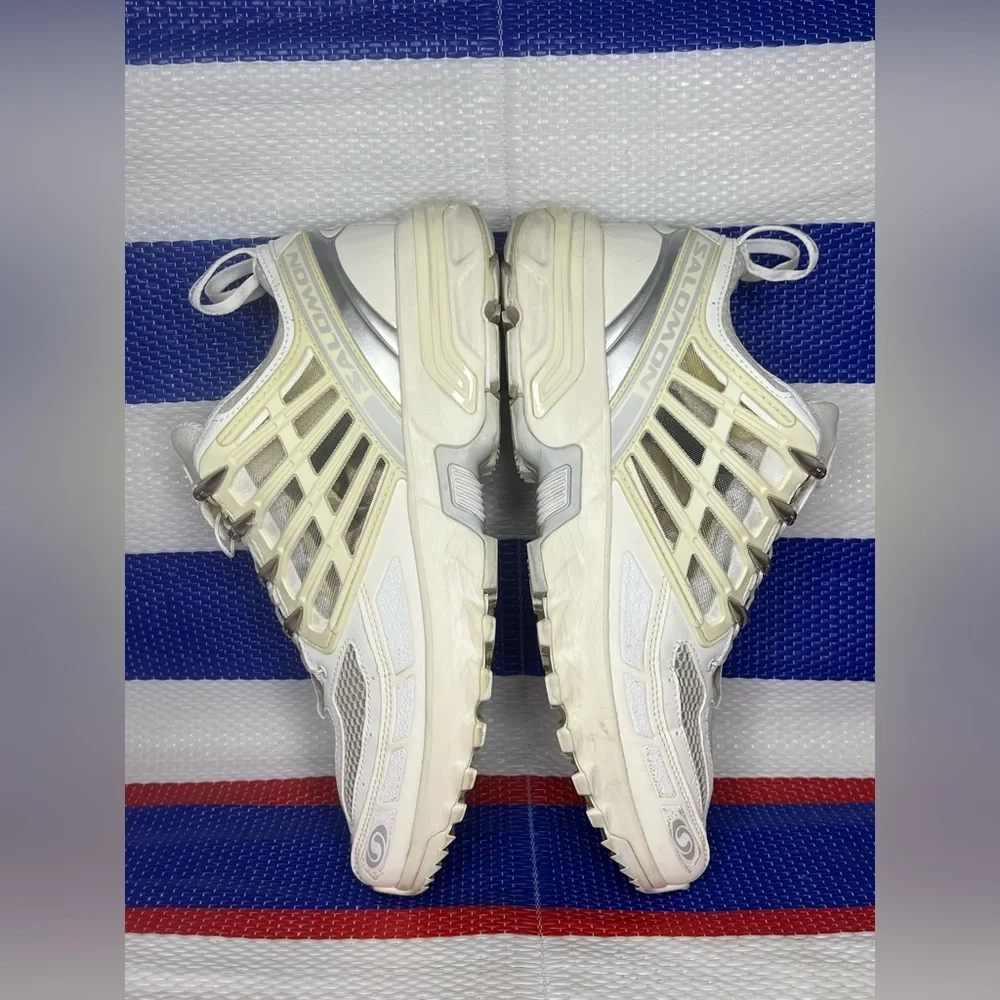 SALOMON ACS Pro Advanced Outdoor Plein Air Sneakers White/Vanilla Ice/Lunar Rock - Picture 2 of 13